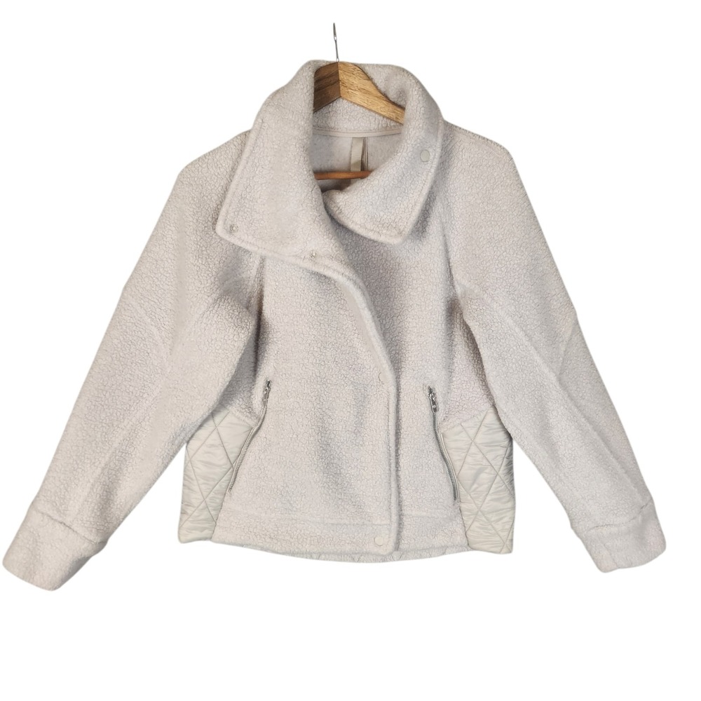 Lululemon Show Me the Sherpa Jacket Women's 4 Heathered Ceramic White Quilted